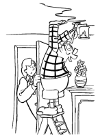A coloring page of bassie and adriaan